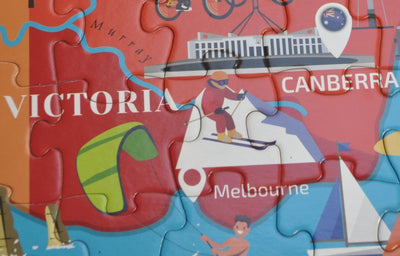 Round Jigsaw Puzzle - Australia 210 Pieces for Children Aged 6+