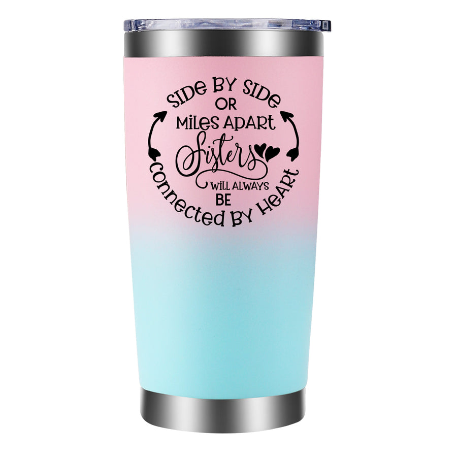 Sister Connected By Heart Tumbler Gift 600 ml.